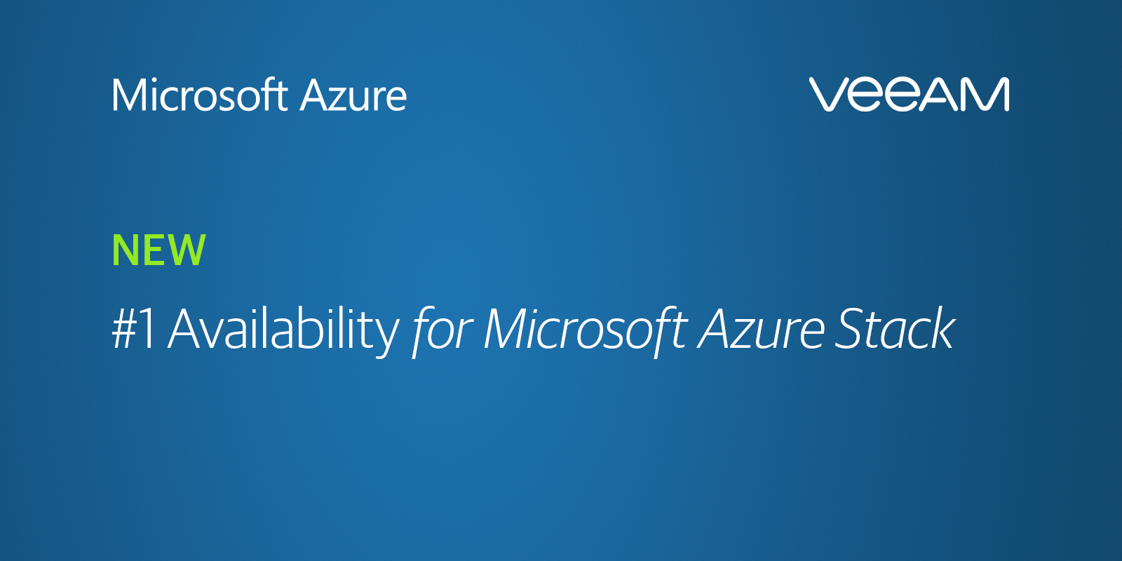 Veeam Support For Microsoft Azure Stack